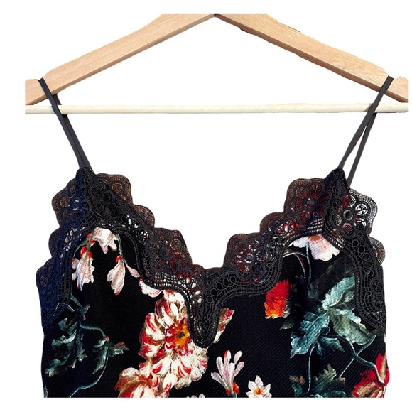 ๐ NWT Anthro Floral Foxidox w/Black Lace & Adjustable Straps - XS P - Picture 5 of 11
